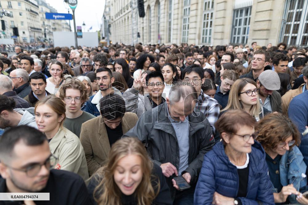 Induction ceremony of Robert Badinter at the Pantheon - Paris