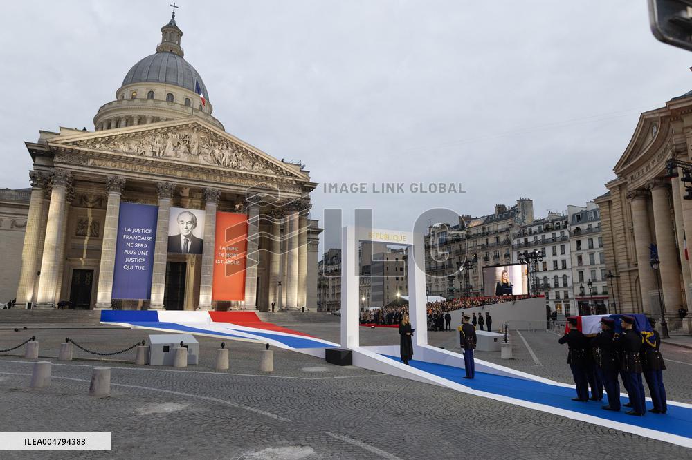 Induction ceremony of Robert Badinter at the Pantheon - Paris