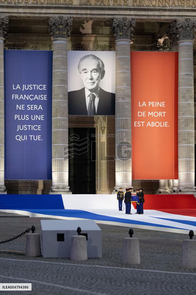 Induction ceremony of Robert Badinter at the Pantheon - Paris