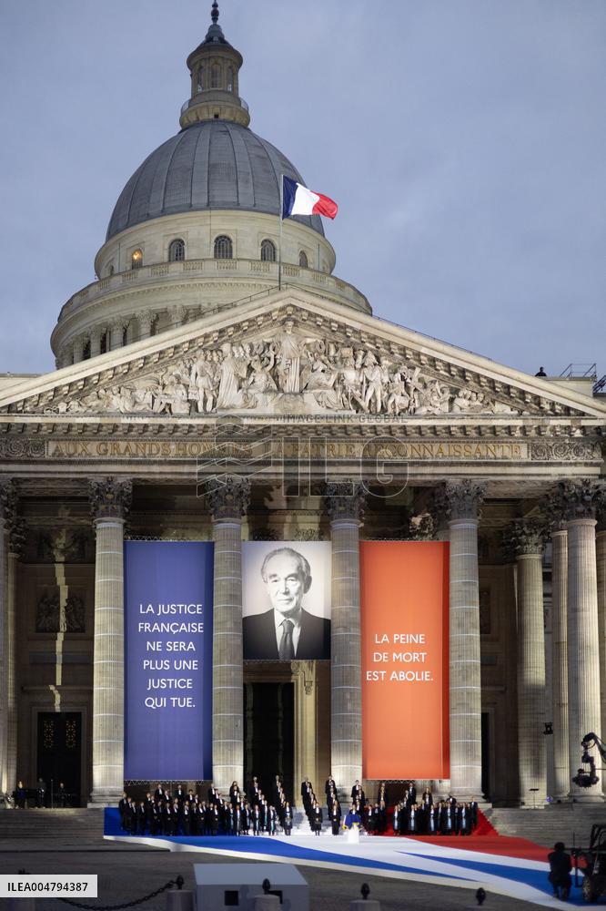 Induction ceremony of Robert Badinter at the Pantheon - Paris