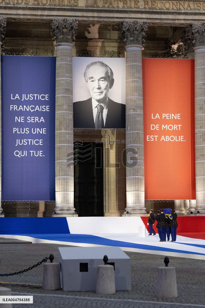 Induction ceremony of Robert Badinter at the Pantheon - Paris