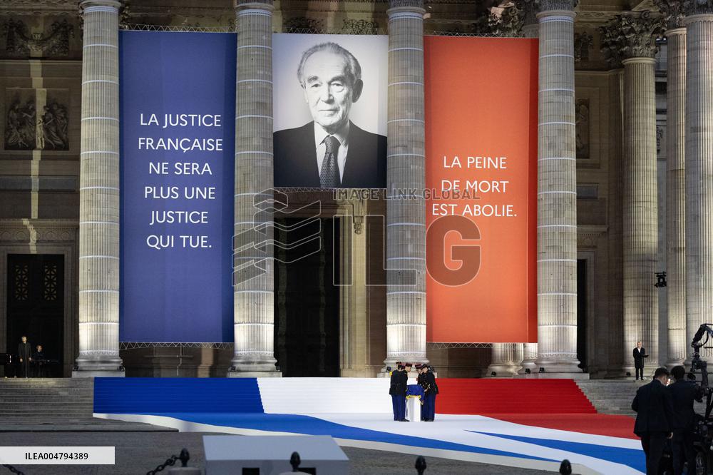 Induction ceremony of Robert Badinter at the Pantheon - Paris