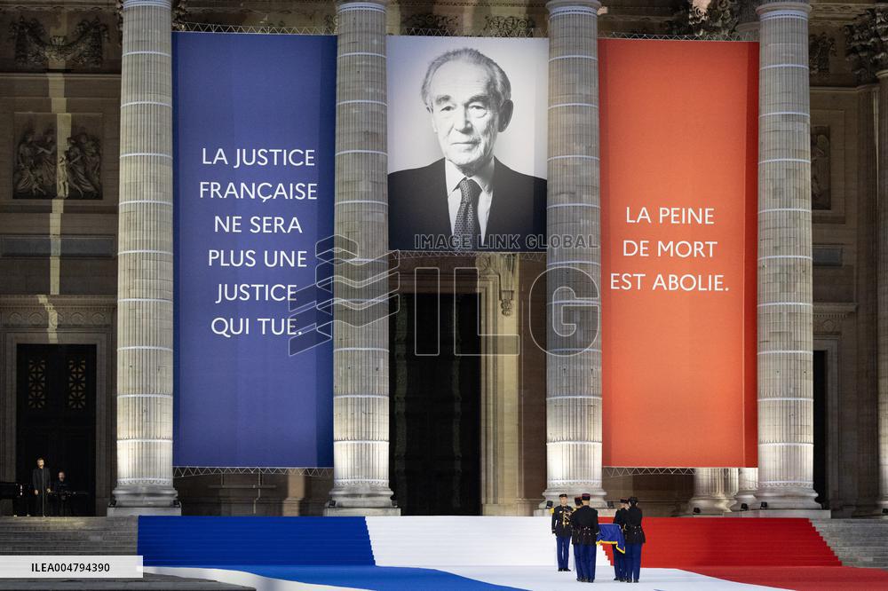 Induction ceremony of Robert Badinter at the Pantheon - Paris