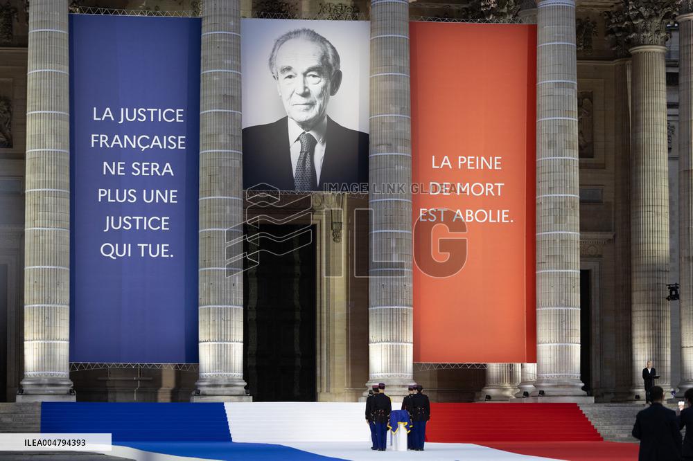 Induction ceremony of Robert Badinter at the Pantheon - Paris