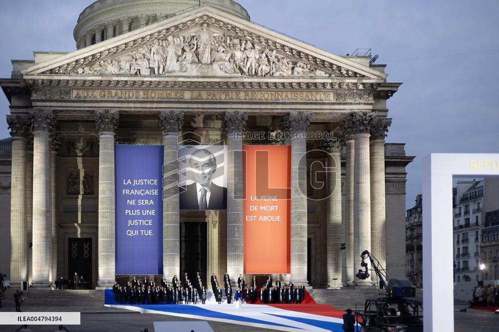 Induction ceremony of Robert Badinter at the Pantheon - Paris