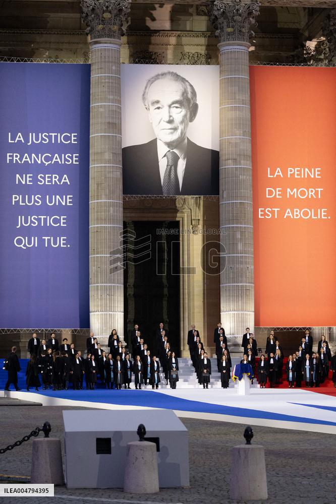 Induction ceremony of Robert Badinter at the Pantheon - Paris