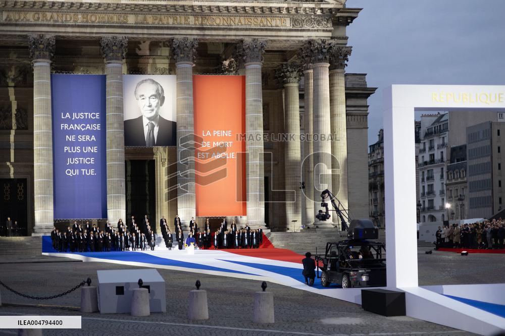 Induction ceremony of Robert Badinter at the Pantheon - Paris