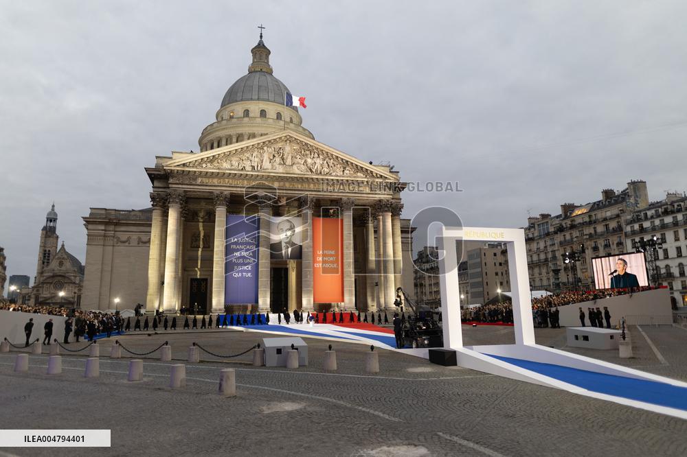 Induction ceremony of Robert Badinter at the Pantheon - Paris