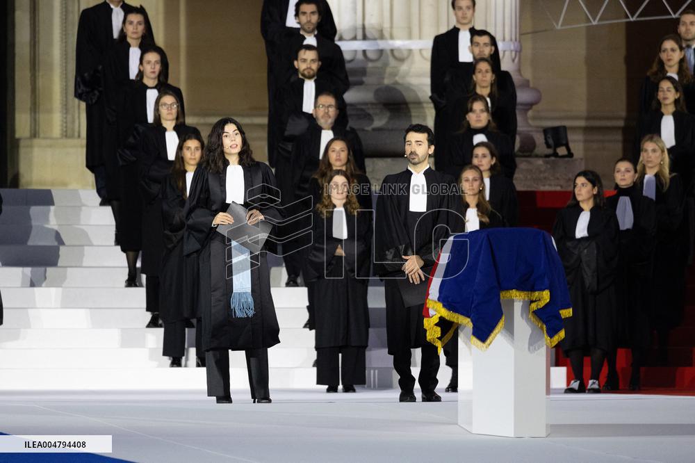 Induction ceremony of Robert Badinter at the Pantheon - Paris