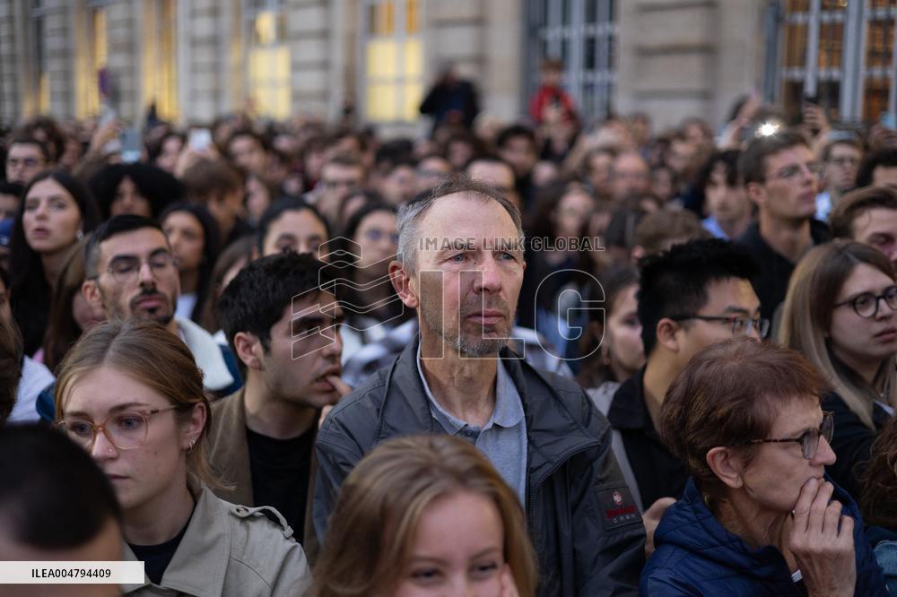 Induction ceremony of Robert Badinter at the Pantheon - Paris