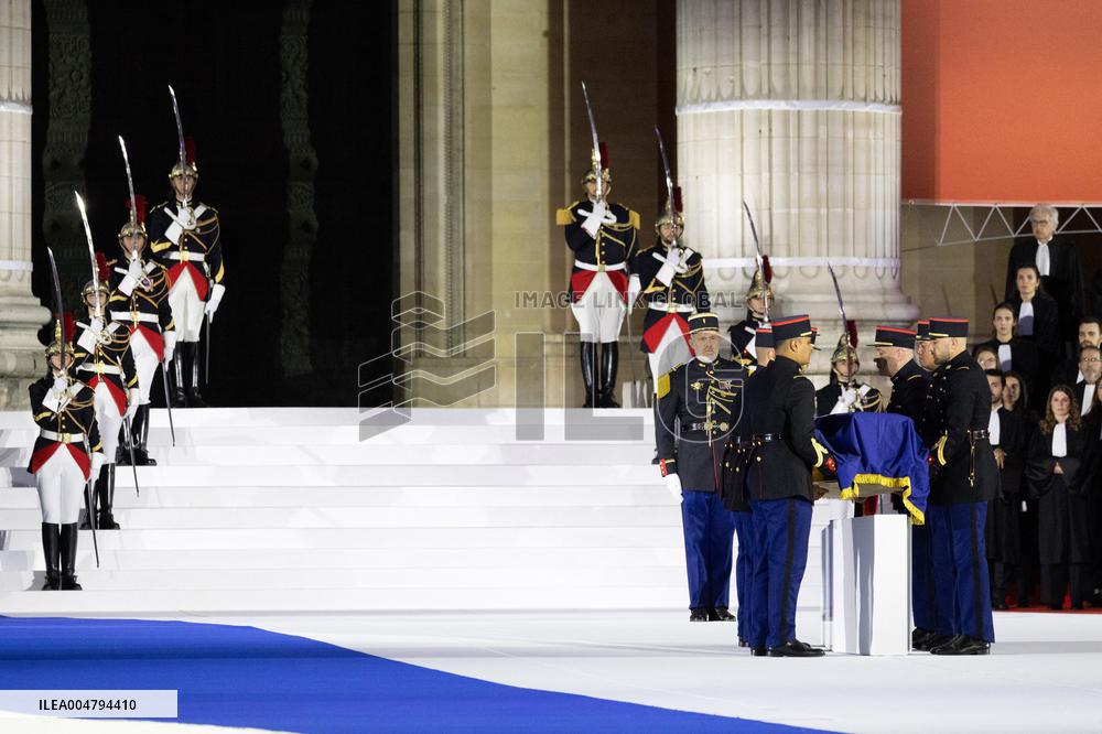 Induction ceremony of Robert Badinter at the Pantheon - Paris