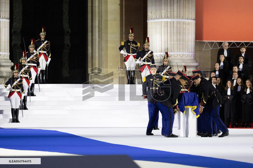 Induction ceremony of Robert Badinter at the Pantheon - Paris