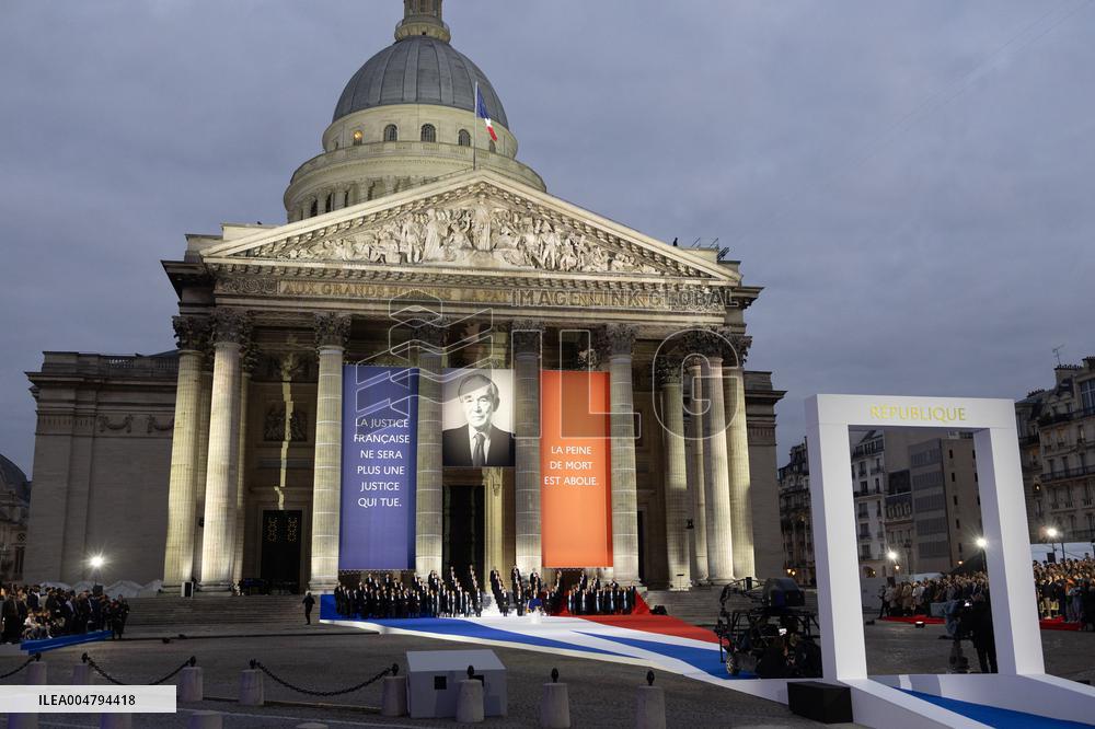Induction ceremony of Robert Badinter at the Pantheon - Paris