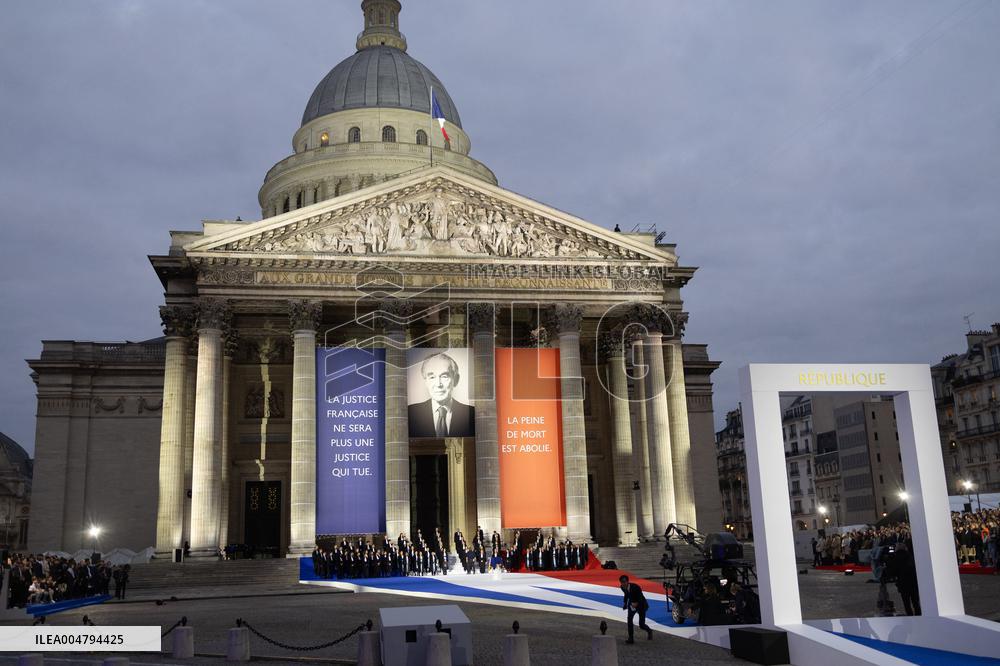 Induction ceremony of Robert Badinter at the Pantheon - Paris