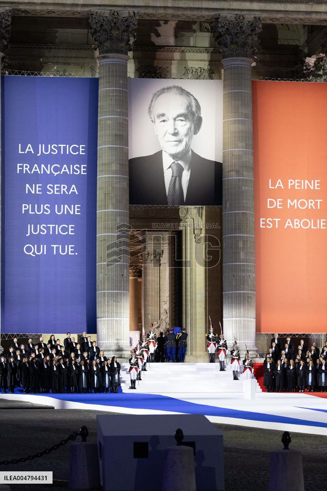 Induction ceremony of Robert Badinter at the Pantheon - Paris