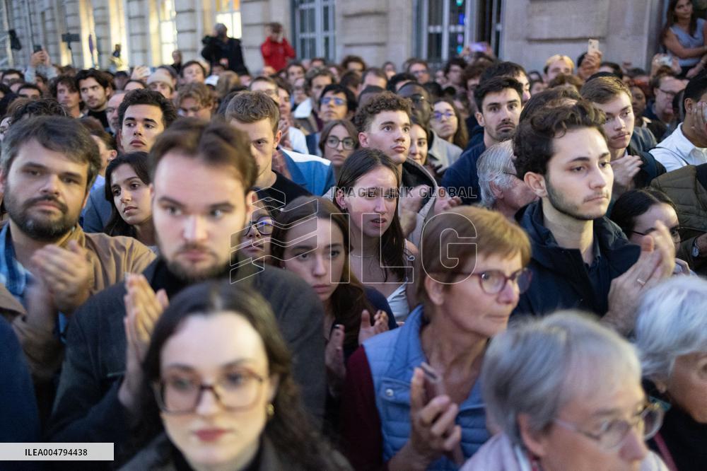 Induction ceremony of Robert Badinter at the Pantheon - Paris