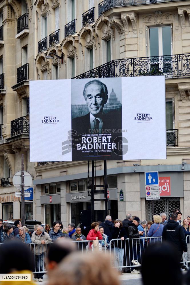 Ceremony to Induct Robert Badinter at Pantheon - Paris