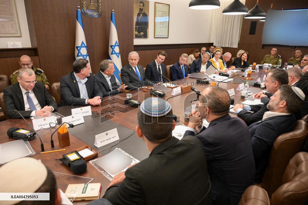 Netanyahu Witkoff and Kushner Attend Israeli Goverment Meeting - Jerusalem