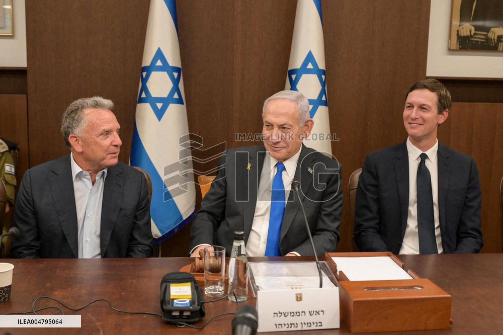 Netanyahu Witkoff and Kushner Attend Israeli Goverment Meeting - Jerusalem
