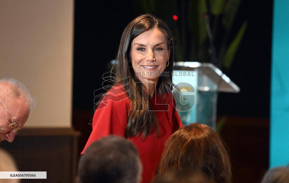 Queen Letizia At Mental Health Confederation Event - Madrid