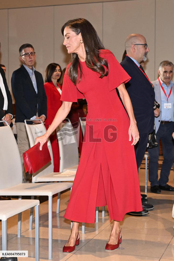 Queen Letizia At Mental Health Confederation Event - Madrid