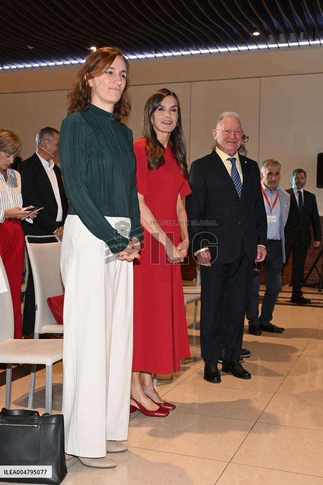 Queen Letizia At Mental Health Confederation Event - Madrid
