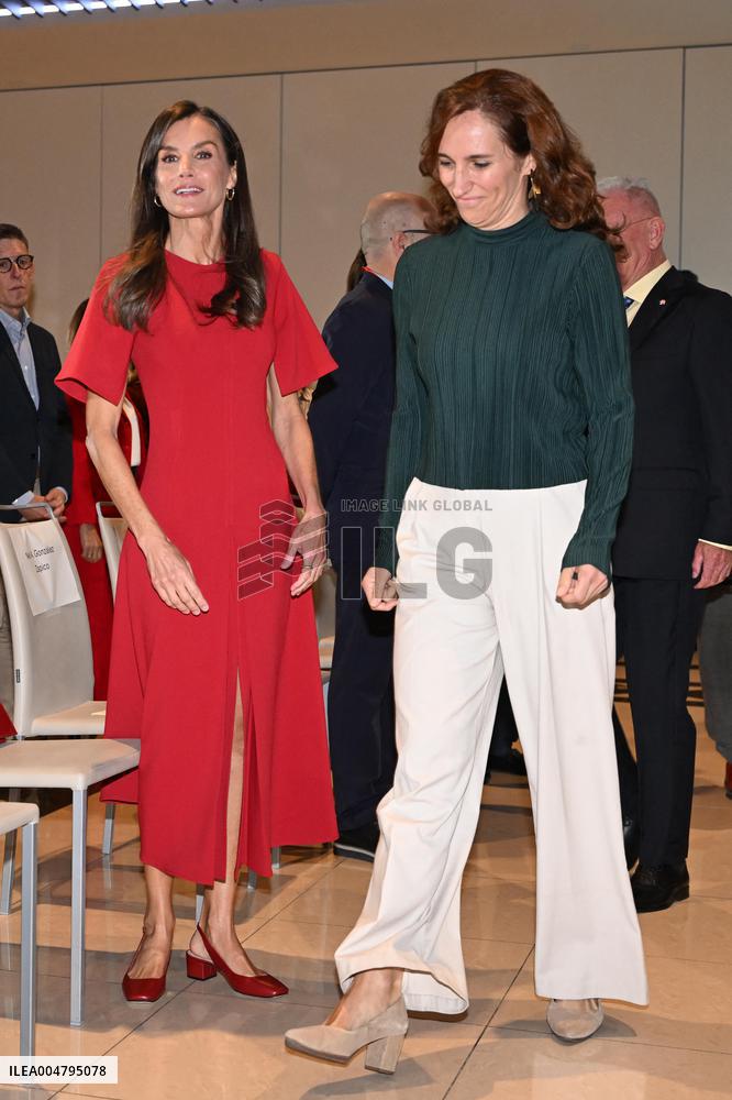 Queen Letizia At Mental Health Confederation Event - Madrid