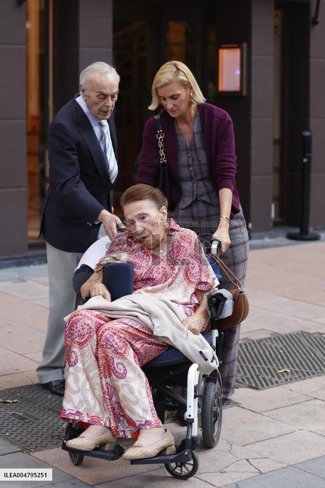 Queen Sofia Leaves A Restaurant With Her Brother-In-Law, Carlos Zurita - Madrid