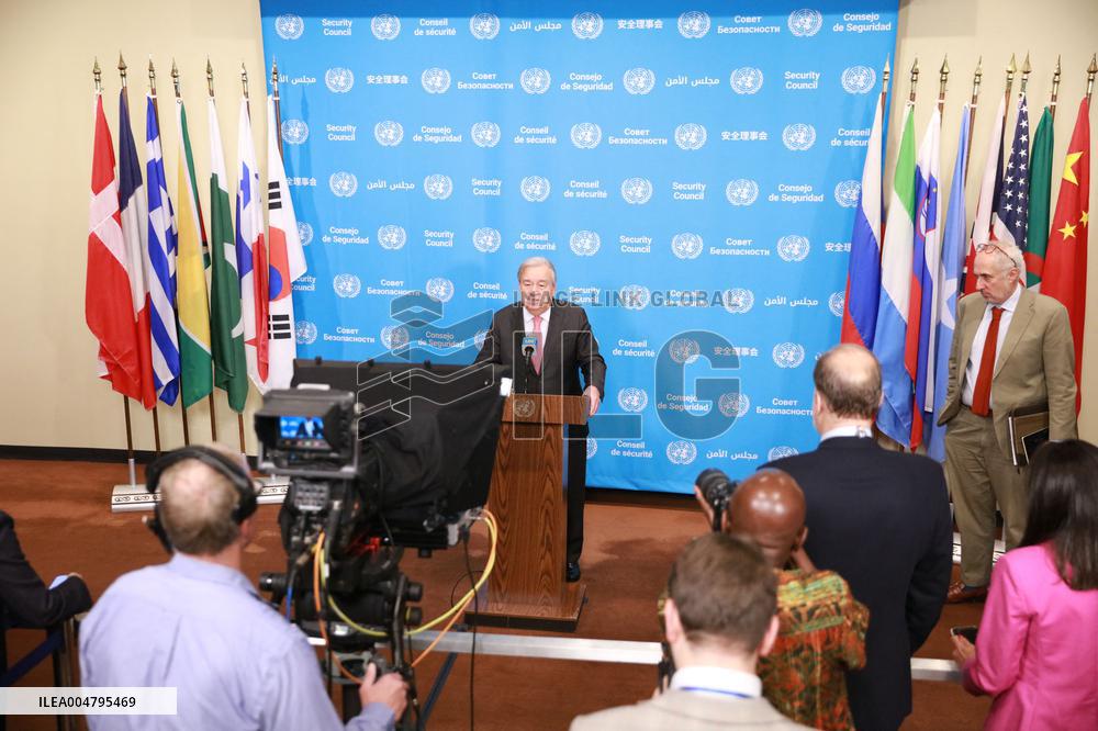 Antonio Guterres Gaza Announcement - NYC