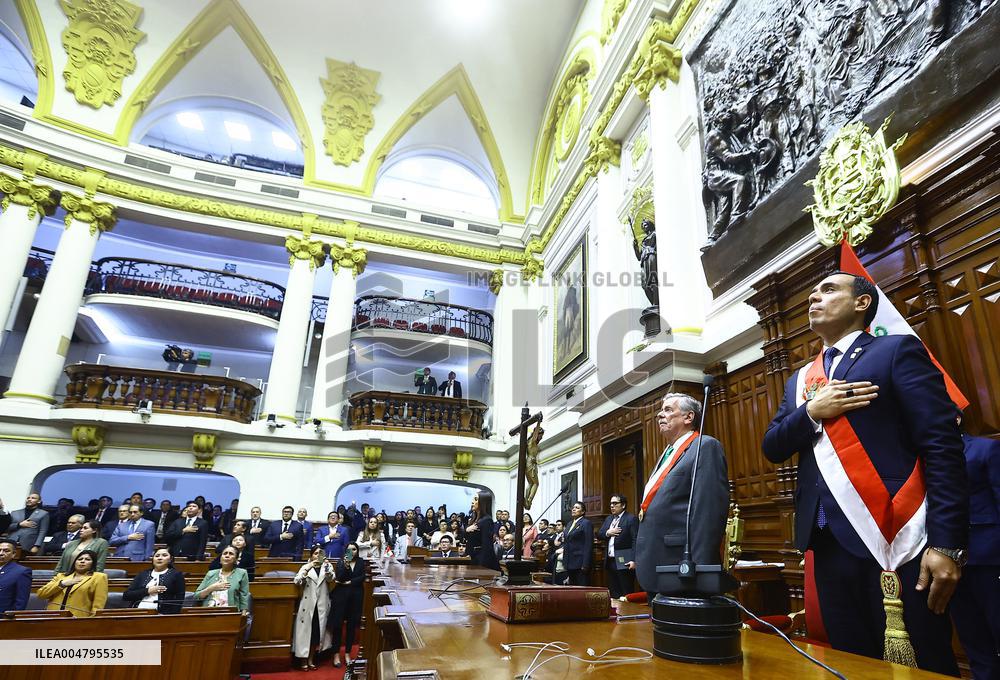 Jose Peri Sworn In As President of Peru - Lima