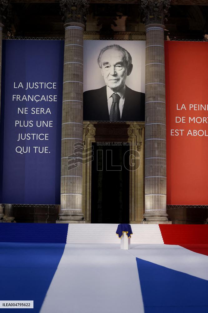 Ceremony to Induct Robert Badinter at Pantheon - Paris