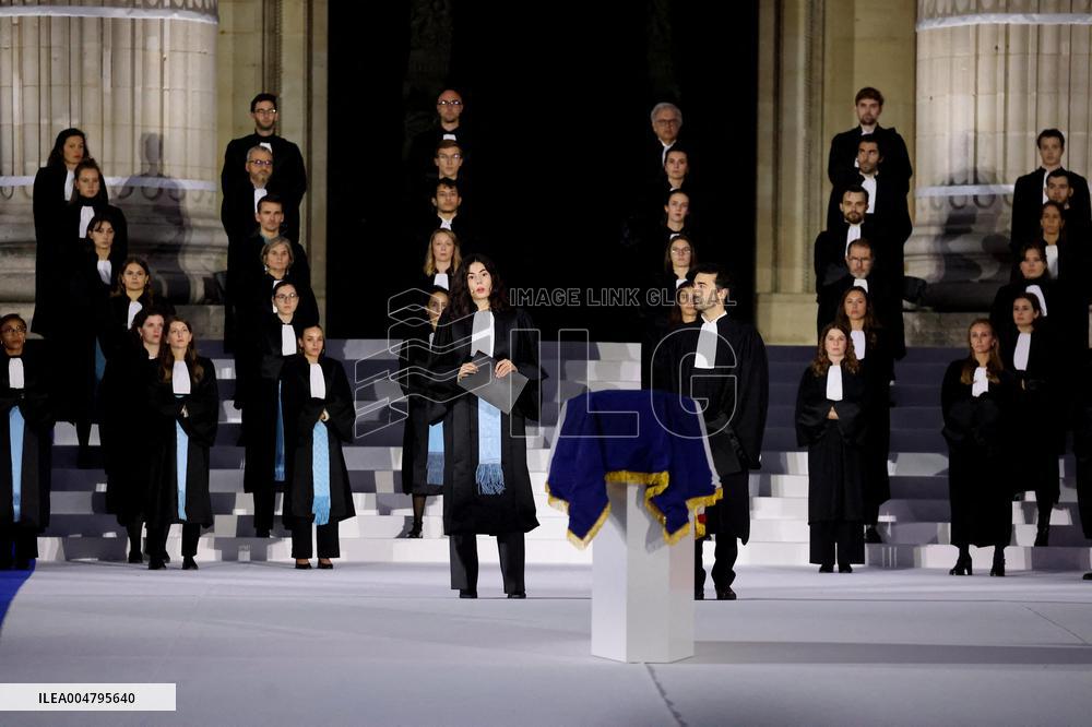 Ceremony to Induct Robert Badinter at Pantheon - Paris