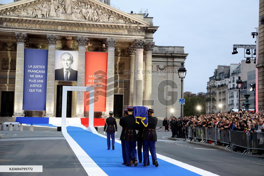 Ceremony to Induct Robert Badinter at Pantheon - Paris