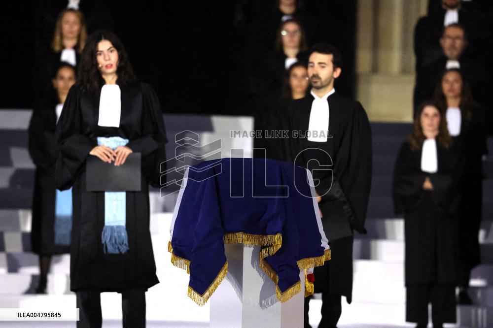 Ceremony to Induct Robert Badinter at Pantheon - Paris