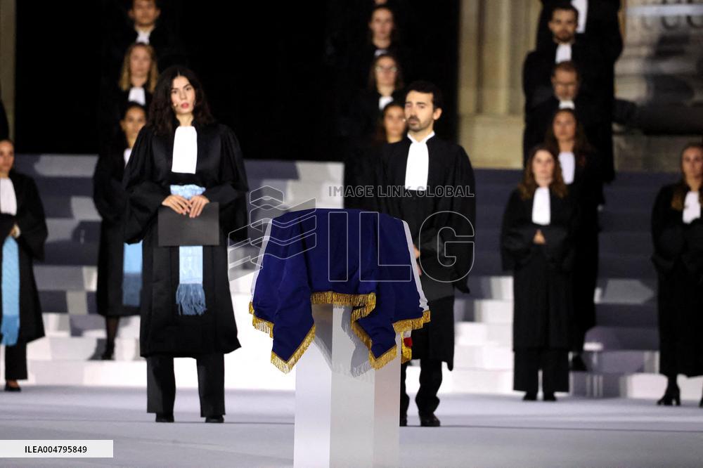 Ceremony to Induct Robert Badinter at Pantheon - Paris