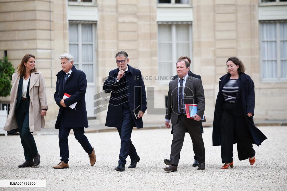 Meeting With French President And Political Leaders At Elysee Palace - Paris