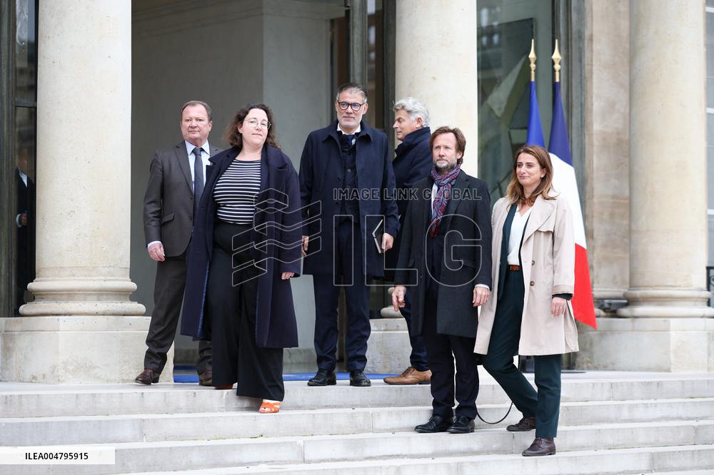 Meeting With French President And Political Leaders At Elysee Palace - Paris