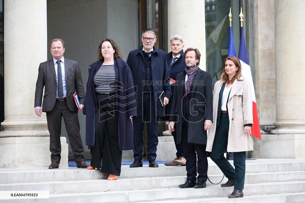 Meeting With French President And Political Leaders At Elysee Palace - Paris