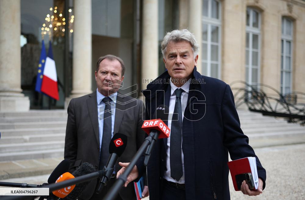 Meeting Between French President And Political Leaders - Paris
