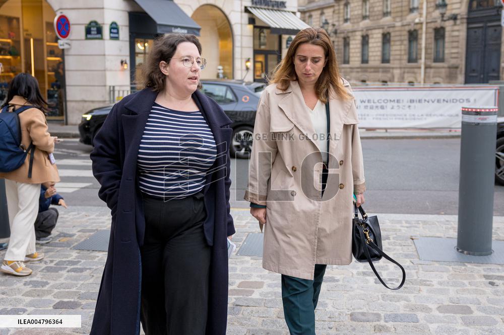 Departure of party leaders outside the Elysee Palace - Paris AJ