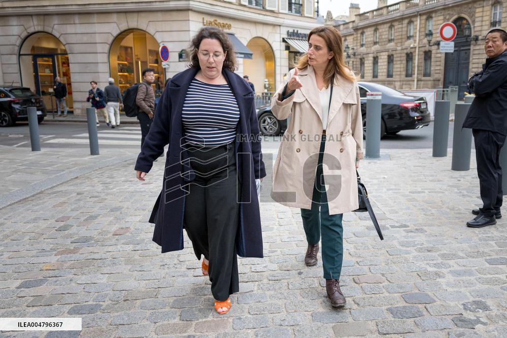 Departure of party leaders outside the Elysee Palace - Paris AJ