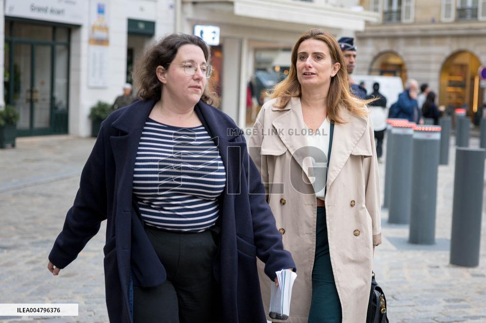 Departure of party leaders outside the Elysee Palace - Paris AJ