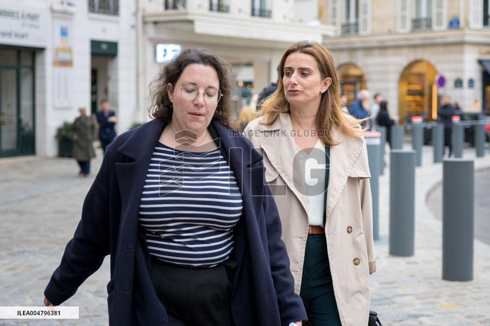 Departure of party leaders outside the Elysee Palace - Paris AJ