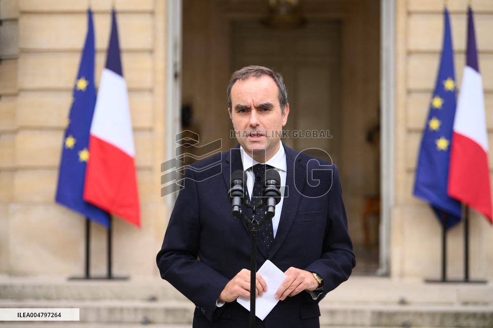 Statement by French Outgoing Prime Minister Sebastien Lecornu After Resignation - Paris