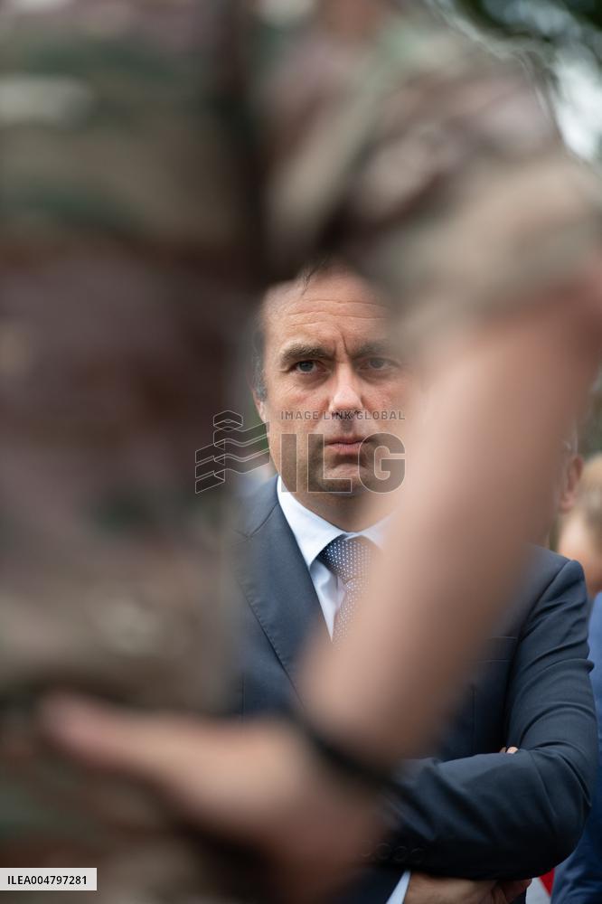 Minister of Armed Forces Visits Beaumont-les-Valence - France