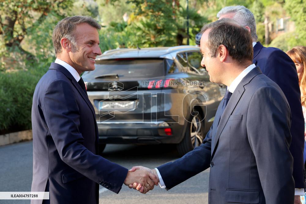 Emmanuel Macron at 81st Liberation Anniversary in Bormes-les-Mimosas