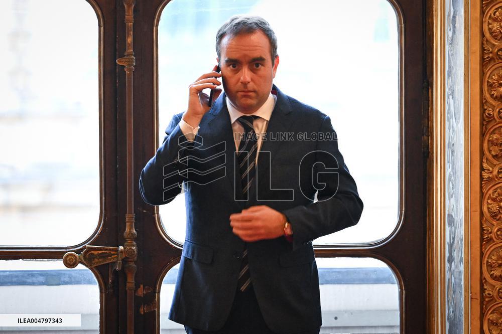 French Minister for the Armed Forces Sebastien Lecornu at the Senate - Paris
