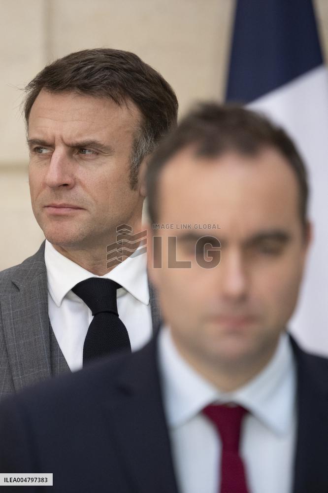 President Macron And Moldova's President Sandu Press Conference - Paris