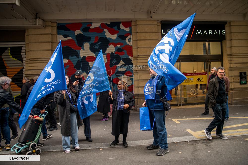 Call for Strike Against Shein Partnership At BHV Store - Paris