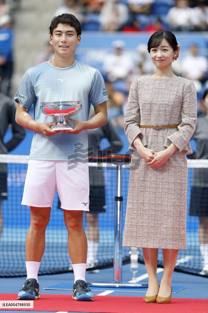 Princess Kako watches Japan national tennis championship final